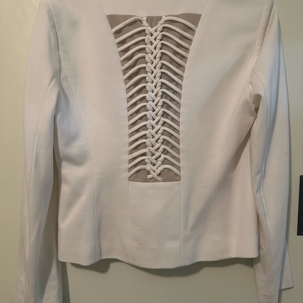 Bebe Cream Blazer with Chic Design